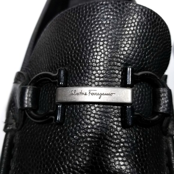 Salvatore Ferragamo Luxury Gancini Bit Black Leather Moccasins Loafers main image 10